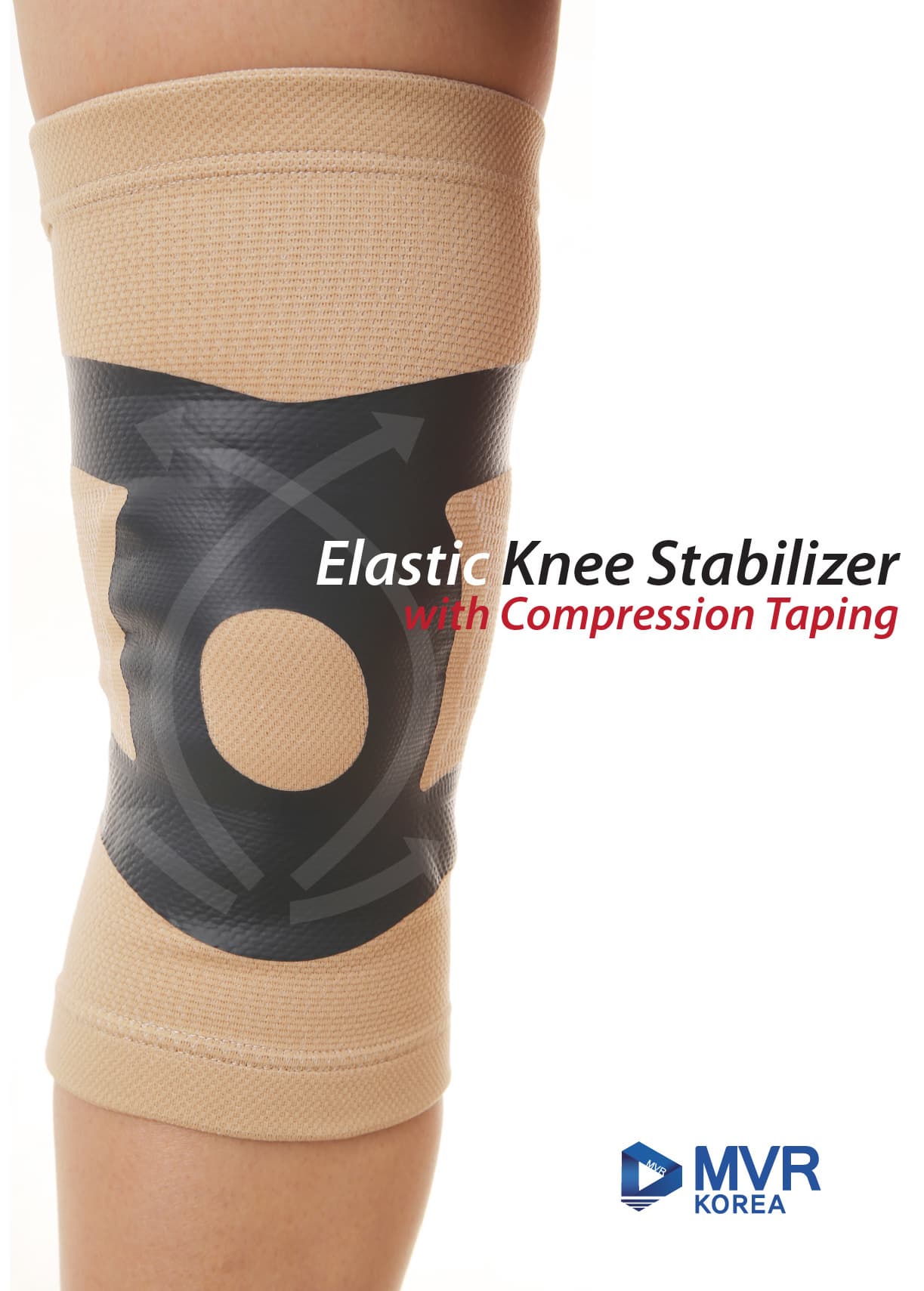 Elastic Knee Stabilizer with Compression Taping